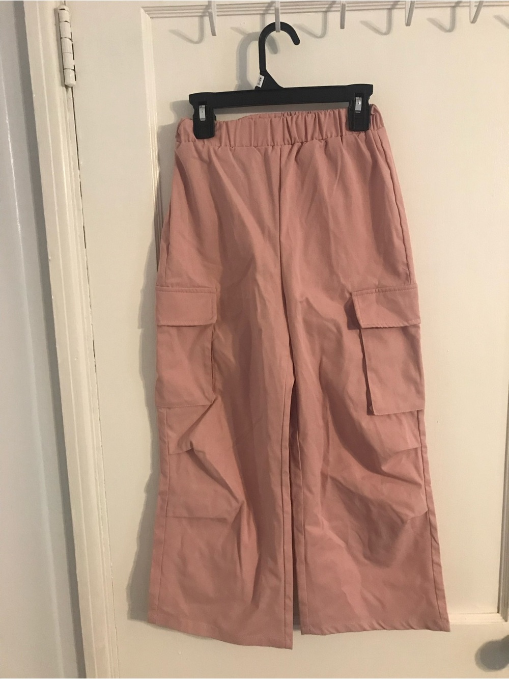 SHEIN Dusty Pink Cargo Wide-Leg Pants